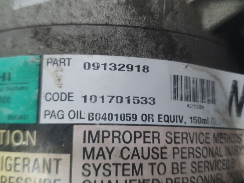 Recambio de compresor aire acondicionado para opel corsa c (x01) 1.2 (f08, f68) referencia OEM IAM 93176876 9132918 