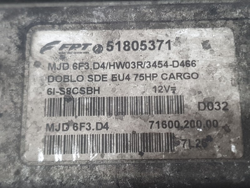 Recambio de centralita motor uce para fiat doblo furgón/monospace (223_) 1.3 d multijet referencia OEM IAM   