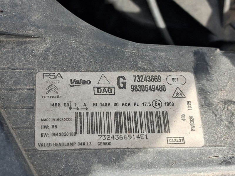 Recambio de piloto delantero izquierdo para citroën c4 iii (ba_, bb_, bc_) 1.2 puretech 130 (bahnsa, bahnsb) referencia OEM IAM 
