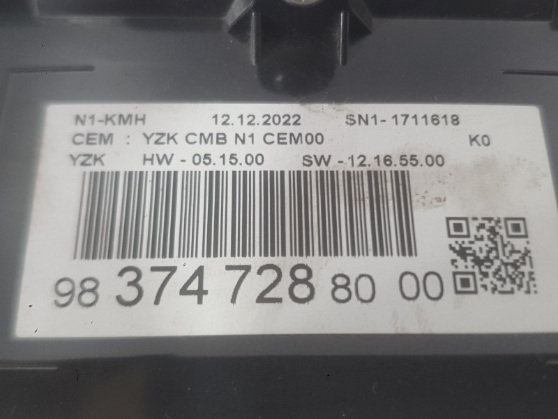 Recambio de cuadro instrumentos para fiat scudo furgoneta 1.5 multijet 100 (506) referencia OEM IAM   