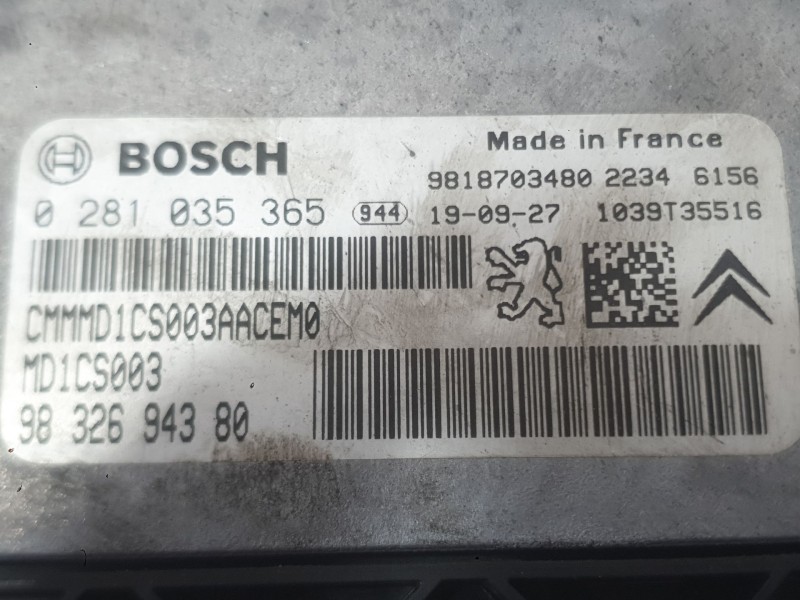 Recambio de centralita motor uce para peugeot 308 sw ii (lc_, lj_, lr_, lx_, l4_) 1.5 bluehdi 130 referencia OEM IAM 1638427280 