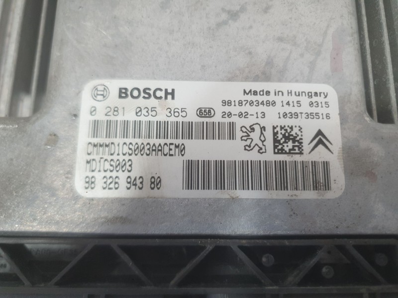 Recambio de centralita motor uce para citroën c3 iii (sx) 1.5 bluehdi 100 (sxyhyp, sxyhtu) referencia OEM IAM 6507987780  