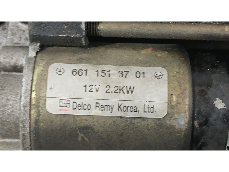 Recambio de motor arranque para ssangyong rodius i 2.7 xdi referencia OEM IAM 6651510201  