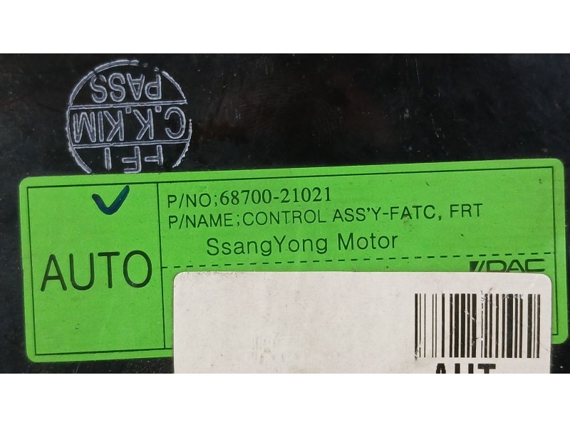 Recambio de mando calefaccion / aire acondicionado para ssangyong rodius i 2.7 xdi referencia OEM IAM   