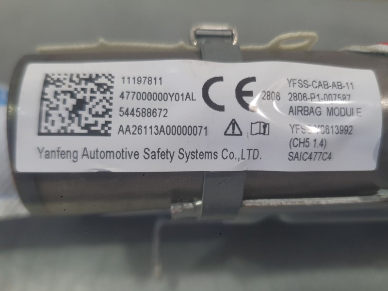 Recambio de airbag cortina delantero izquierdo para mg mg 3(zp2) hybrid+ standard referencia OEM IAM   