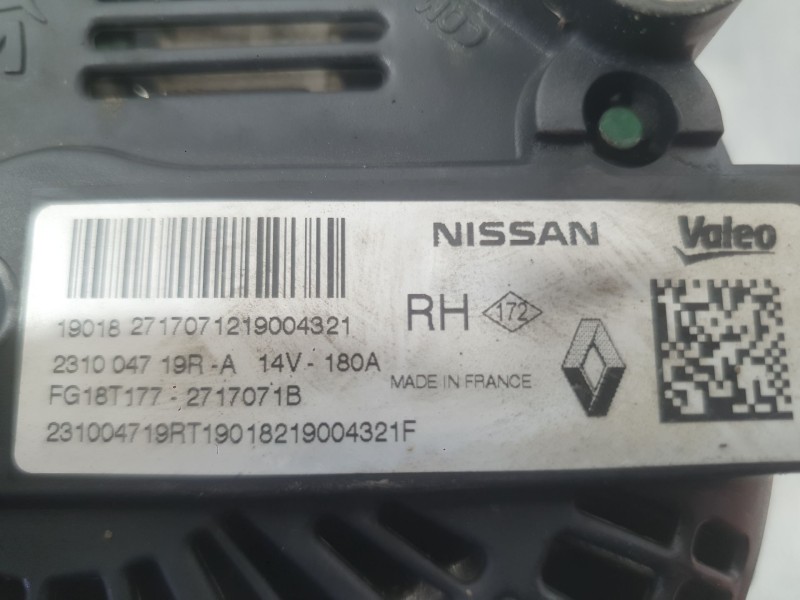 Recambio de alternador para renault megane iv hatchback (b9a/m/n_) 1.5 blue dci 115 (b9a6) referencia OEM IAM 231009392R  