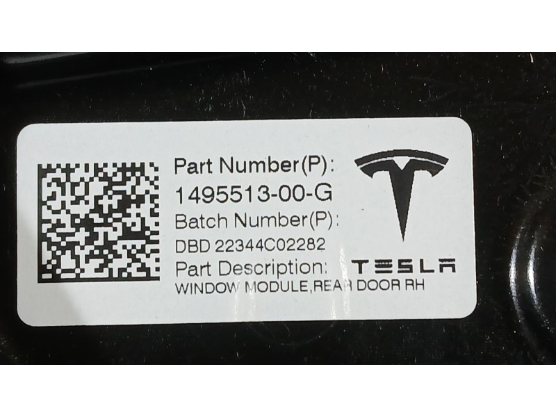 Recambio de elevalunas trasero derecho para tesla model y ev a las 4 ruedas referencia OEM IAM 152680300E  