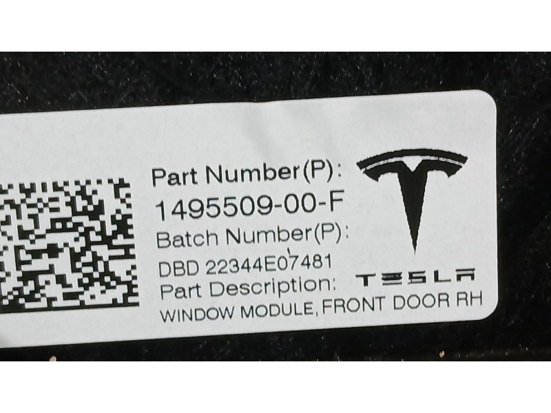 Recambio de elevalunas delantero derecho para tesla model y ev a las 4 ruedas referencia OEM IAM 200548500A  