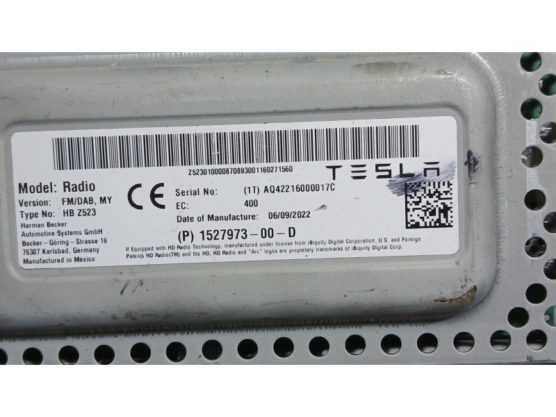 Recambio de amplificador radio para tesla model y ev a las 4 ruedas referencia OEM IAM   