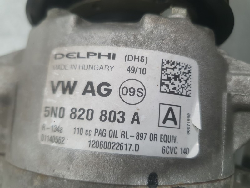Recambio de compresor aire acondicionado para seat ibiza iv (6j5, 6p1) 1.6 tdi referencia OEM IAM 1K0820808F  