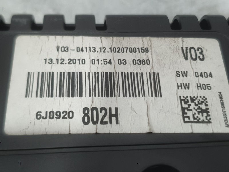 Recambio de cuadro instrumentos para seat ibiza iv (6j5, 6p1) 1.6 tdi referencia OEM IAM 6J0920802HX  