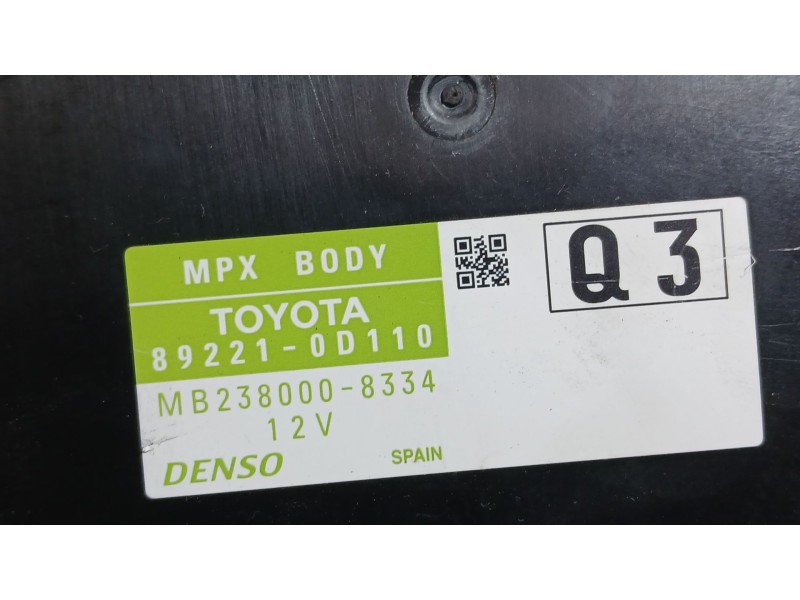 Recambio de caja reles / fusibles para toyota yaris (_p13_) 1.3 (nsp130_) referencia OEM IAM   