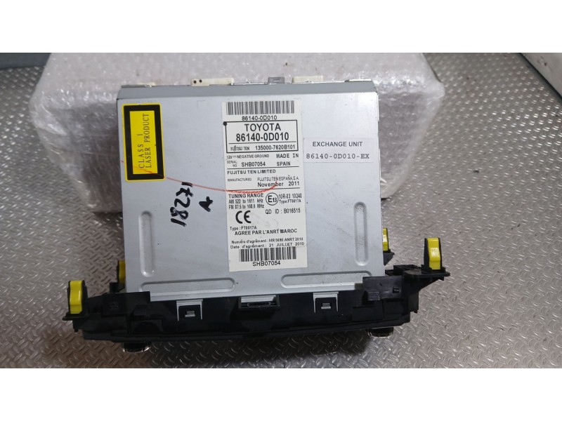 Recambio de sistema navegacion gps para toyota yaris (_p13_) 1.3 (nsp130_) referencia OEM IAM 861400D010  