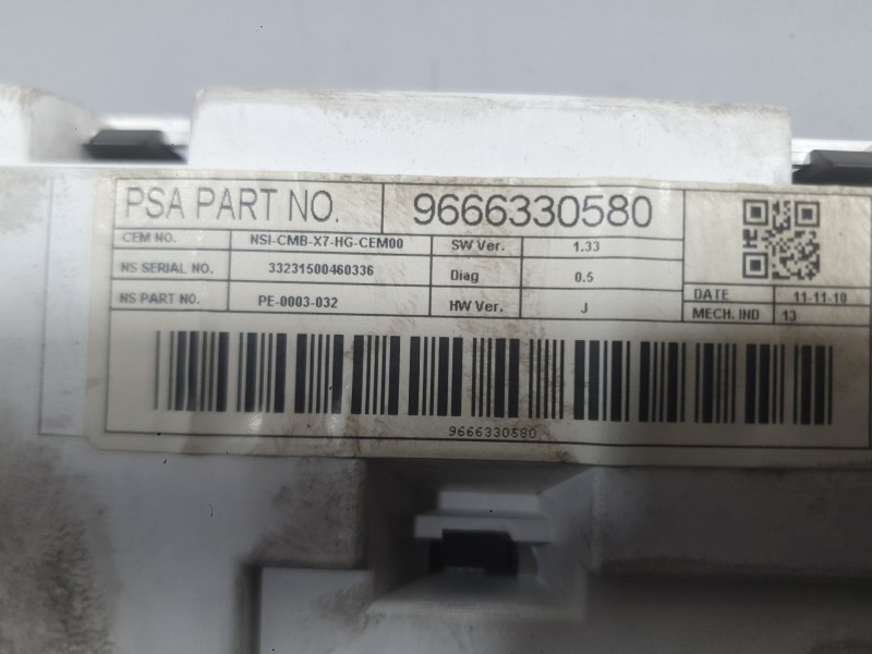 Recambio de cuadro instrumentos para citroën c5 iii (rd_) 2.2 hdi 200 referencia OEM IAM 9809867480  