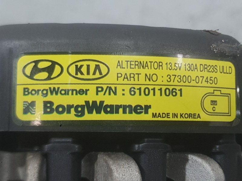 Recambio de alternador para hyundai i20 iii (bc3, bi3) 1.0 t-gdi referencia OEM IAM 3730007250  