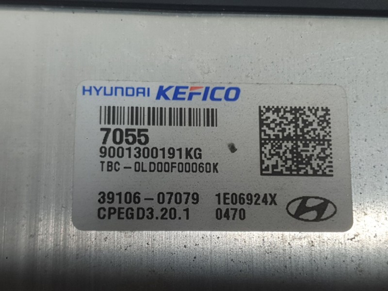 Recambio de centralita motor uce para hyundai i20 iii (bc3, bi3) 1.0 t-gdi referencia OEM IAM 3910607079  