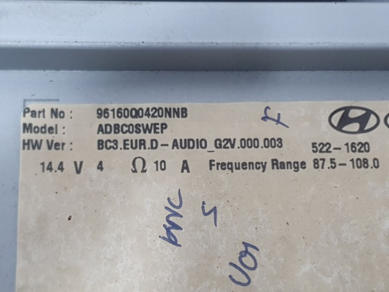 Recambio de sistema navegacion gps para hyundai i20 iii (bc3, bi3) 1.0 t-gdi referencia OEM IAM   