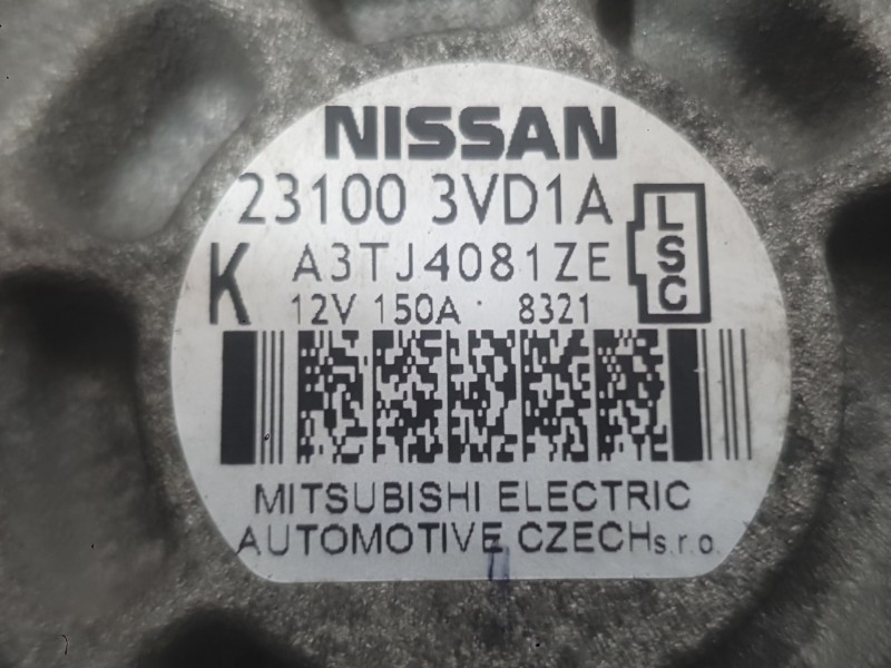 Recambio de alternador para nissan juke (f15) 1.5 dci referencia OEM IAM 2310000Q2J  