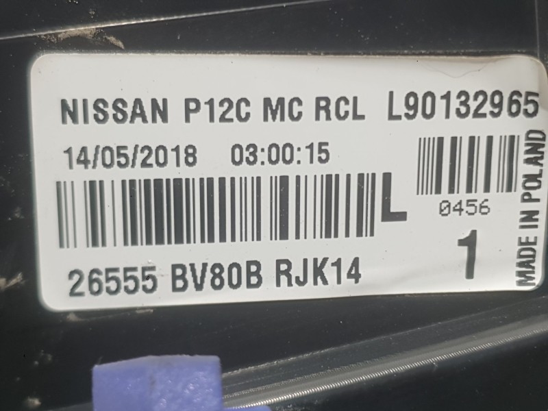 Recambio de piloto trasero izquierdo para nissan juke (f15) 1.5 dci referencia OEM IAM 265551KA0B  