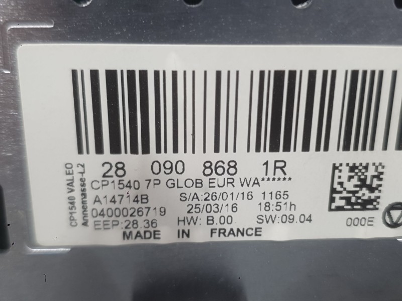 Recambio de sistema navegacion gps para renault megane iv hatchback (b9a/m/n_) 1.2 tce 130 (b9mr) referencia OEM IAM   