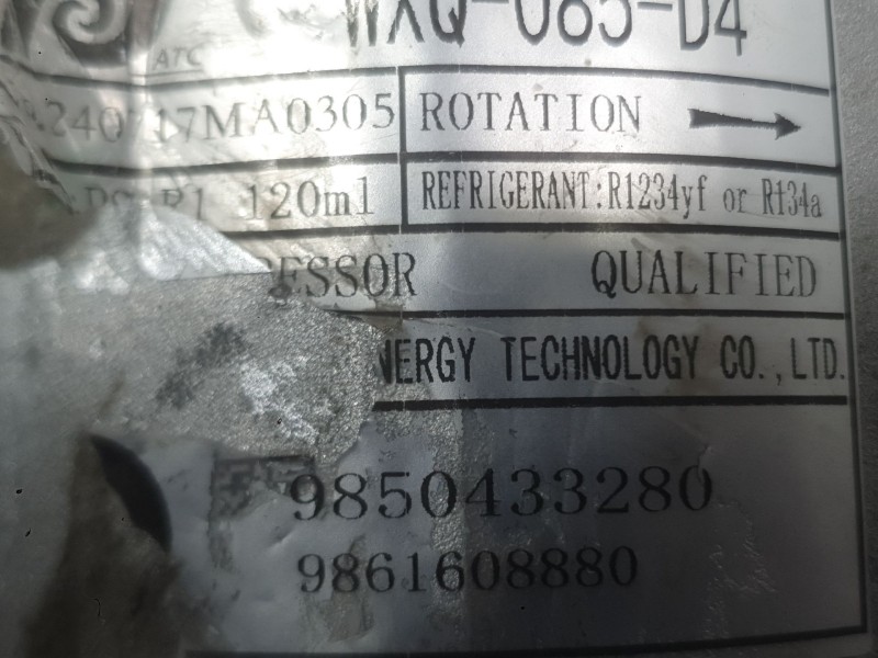 Recambio de compresor aire acondicionado para peugeot 208 ii (ub_, up_, uw_, uj_) 1.2 puretech 100 referencia OEM IAM 9850433280