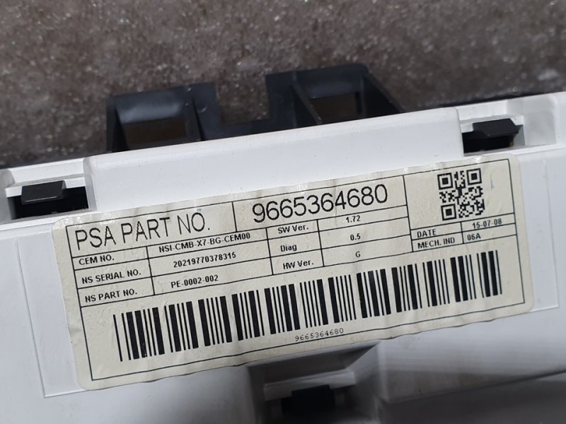 Recambio de cuadro instrumentos para citroën c5 berlina exclusive referencia OEM IAM 9665364680 PE0002002 