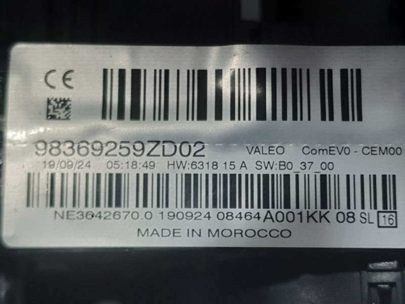 Recambio de mando luces y limpia para peugeot 208 ii (ub_, up_, uw_, uj_) 1.2 puretech 100 referencia OEM IAM 98369174ZD  