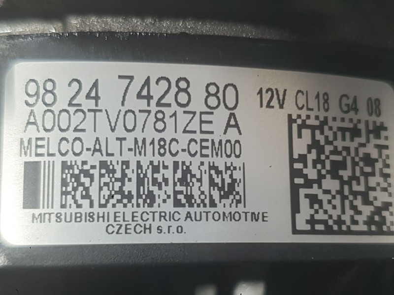 Recambio de alternador para citroën berlingo furgón/monospace (k9) 1.5 bluehdi 100 referencia OEM IAM 9824742880 1606859180 