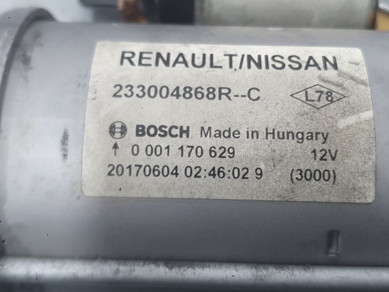 Recambio de motor arranque para renault megane iv hatchback (b9a/m/n_) 1.5 dci 110 (b9a3) referencia OEM IAM 233000603R 23300824