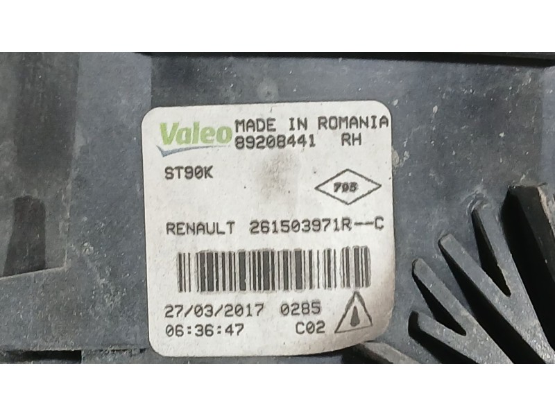 Recambio de faro antiniebla derecho para renault grand scénic iv (r9_) 1.2 tce 130 referencia OEM IAM 261503971R  