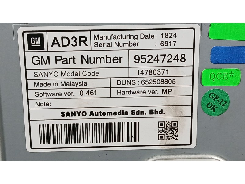 Recambio de sistema navegacion gps para opel astra j (p10) 1.6 cdti (68) referencia OEM IAM   