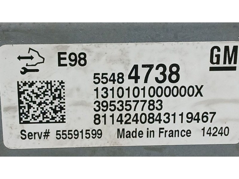 Recambio de centralita motor uce para opel astra j (p10) 1.6 cdti (68) referencia OEM IAM 12671616  