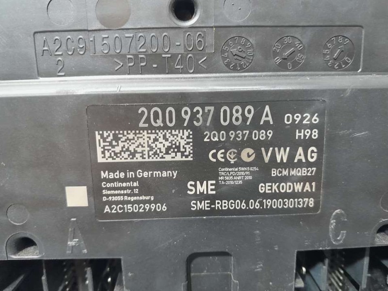 Recambio de modulo electronico para seat ibiza (kj1) reference referencia OEM IAM 2Q0937089A  