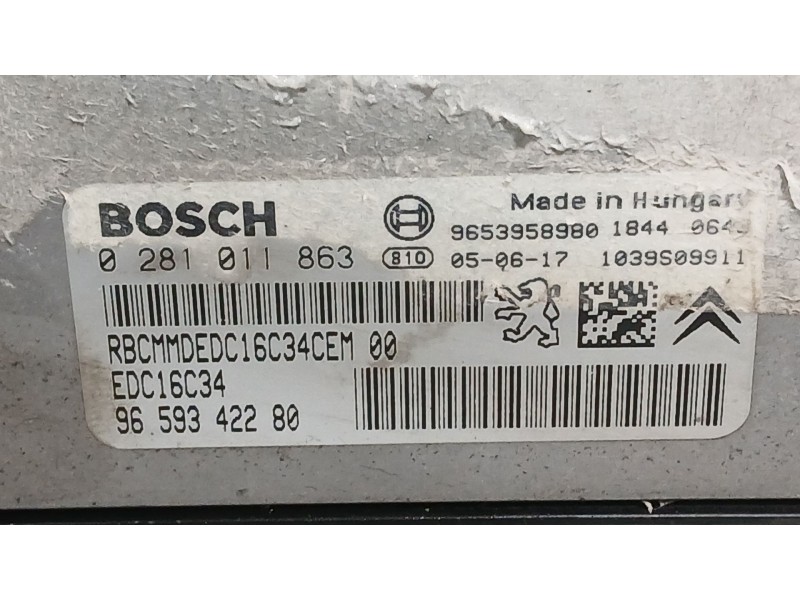 Recambio de centralita motor uce para citroën c4 i (lc_) 1.6 hdi referencia OEM IAM 1940JJ  
