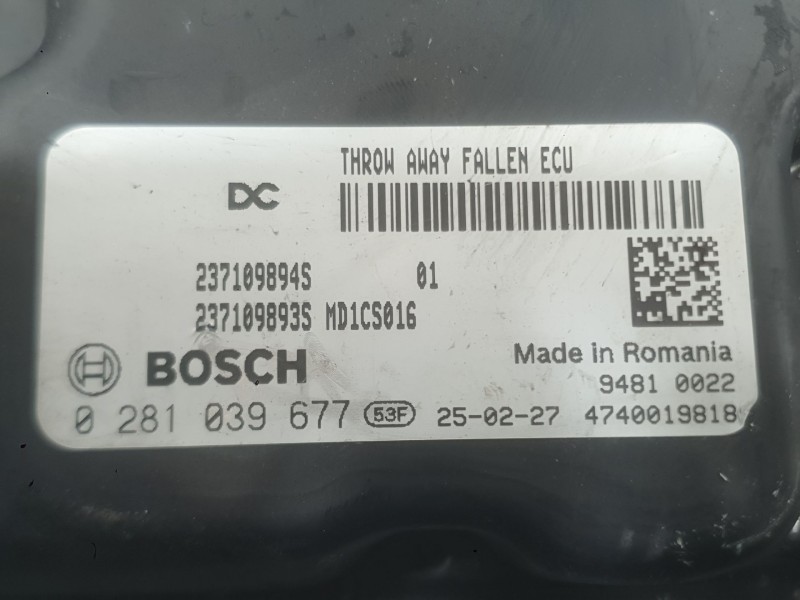 Recambio de centralita motor uce para renault kangoo iii furgón/monospace 1.5 blue dci 95 (fjab) referencia OEM IAM 237109279S  