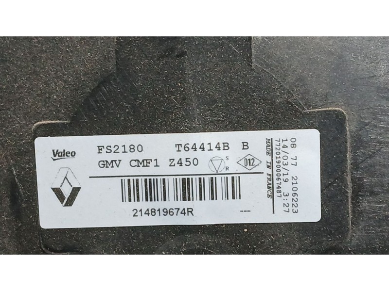 Recambio de electroventilador para renault megane iv hatchback (b9a/m/n_) 1.3 tce 115 (b9n9) referencia OEM IAM 214819674R  