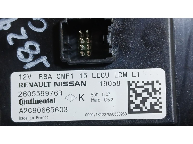 Recambio de centralita faro para renault megane iv hatchback (b9a/m/n_) 1.3 tce 115 (b9n9) referencia OEM IAM   