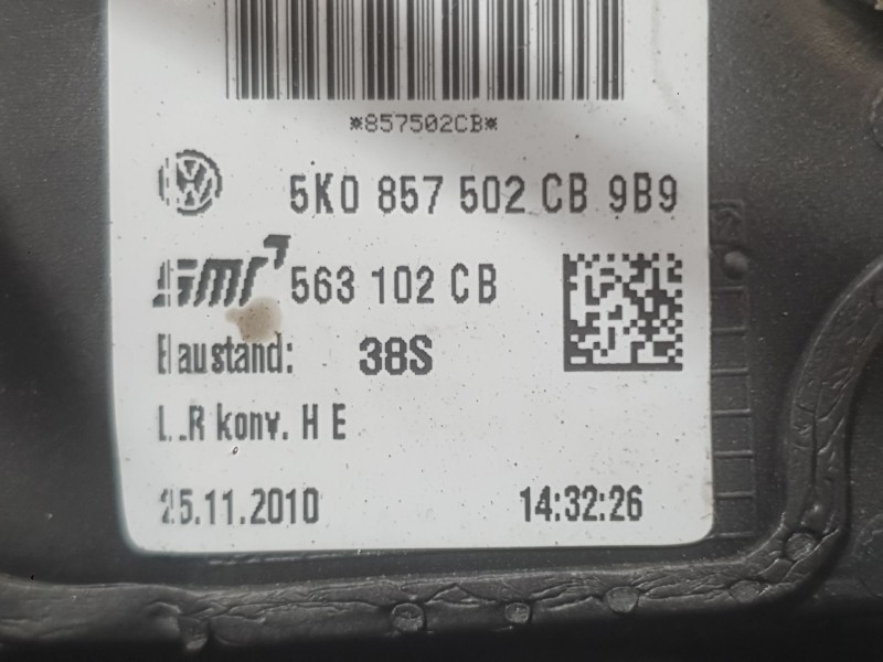 Recambio de retrovisor derecho para volkswagen golf vi (5k1) 1.4 tsi referencia OEM IAM 5K0857508AD ELECTRICO 