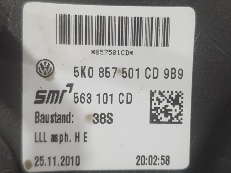 Recambio de retrovisor izquierdo para volkswagen golf vi (5k1) 1.4 tsi referencia OEM IAM 5K0857507AD  