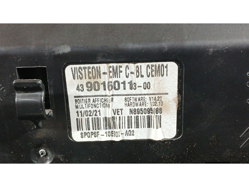 Recambio de pantalla multifuncion para peugeot rifter 1.5 bluehdi 100 referencia OEM IAM 9836586480  