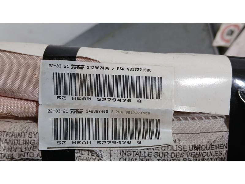 Recambio de airbag cortina delantero izquierdo para peugeot rifter 1.5 bluehdi 100 referencia OEM IAM 9817271580  