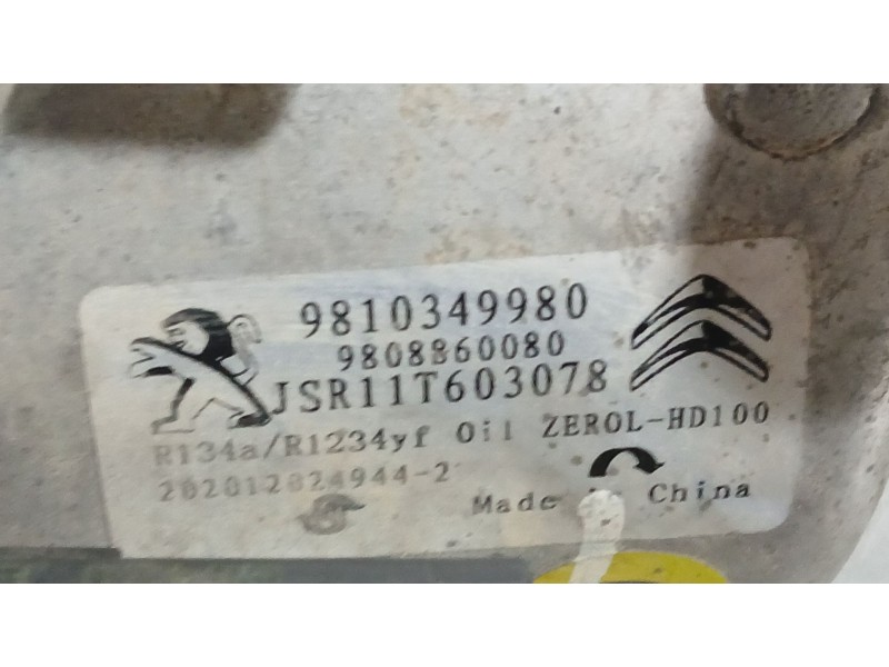 Recambio de compresor aire acondicionado para peugeot rifter 1.5 bluehdi 100 referencia OEM IAM 9829340280  