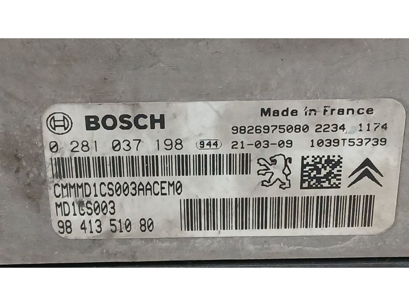 Recambio de centralita motor uce para peugeot rifter 1.5 bluehdi 100 referencia OEM IAM   