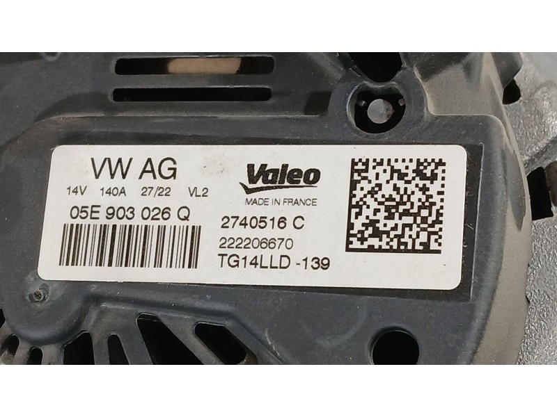 Recambio de alternador para skoda kamiq (nw4) 1.0 tsi referencia OEM IAM 04E903015Q  