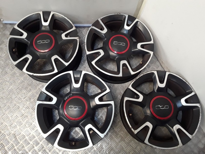 Recambio de juego llantas aluminio para fiat 500 (312_) 0.9 (312axm1b) referencia OEM IAM 6.5X16 4TORN ET35 ROZADAS ALUMINIO