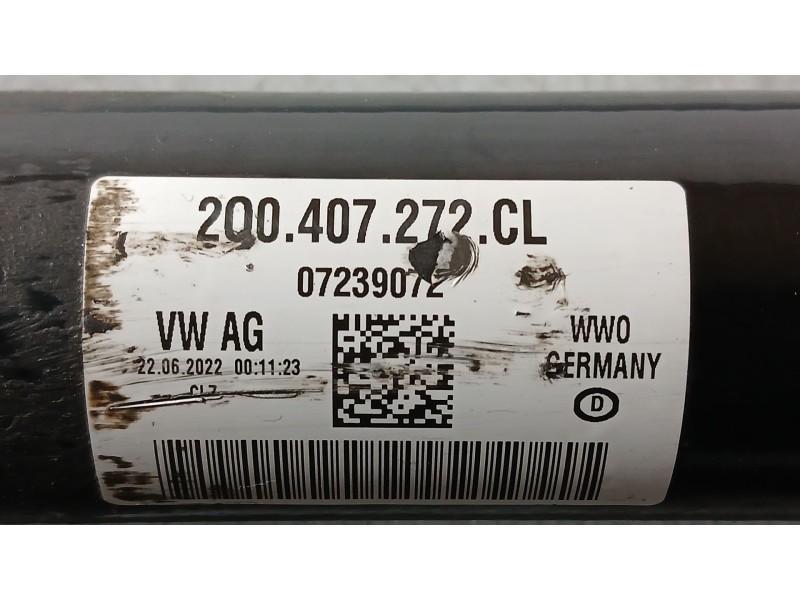 Recambio de transmision delantera derecha para skoda kamiq (nw4) 1.0 tsi referencia OEM IAM 2Q0407272CL  