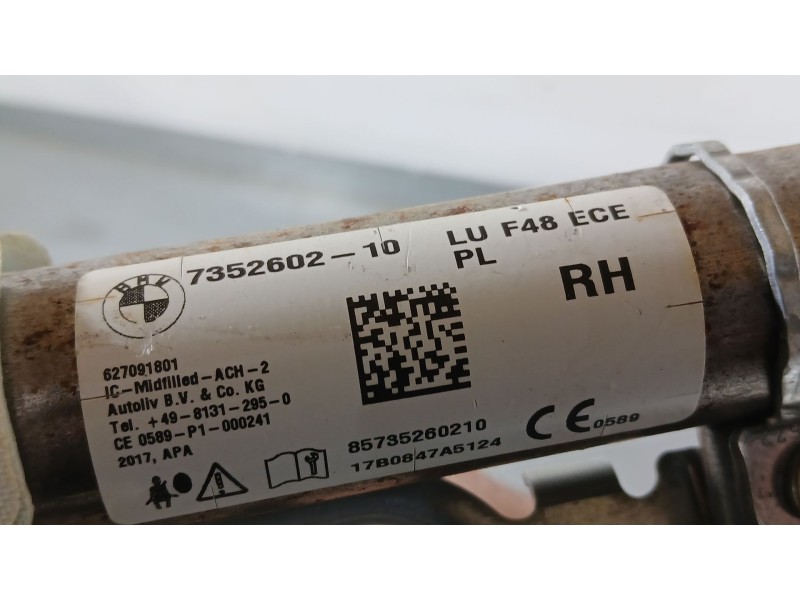 Recambio de airbag cortina delantero derecho para bmw x1 (f48) sdrive 18 d referencia OEM IAM 72127352602  