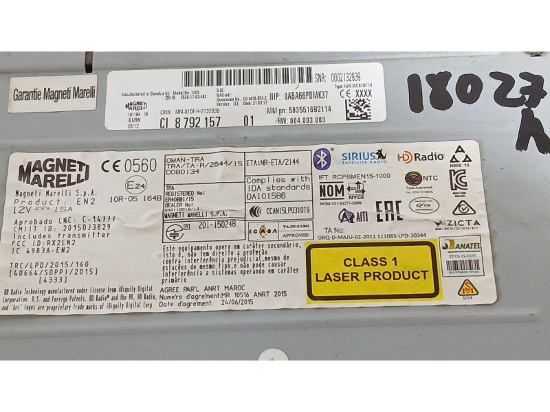 Recambio de sistema audio / radio cd para bmw x1 (f48) sdrive 18 d referencia OEM IAM   