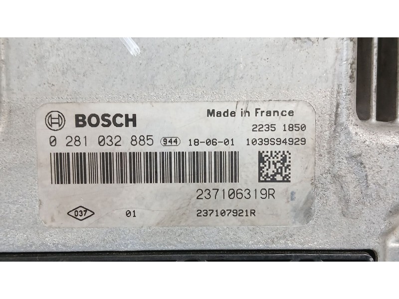 Recambio de centralita motor uce para renault kangoo express (fw0/1_) 1.5 dci 75 (fw07, fw10, fw04) referencia OEM IAM   