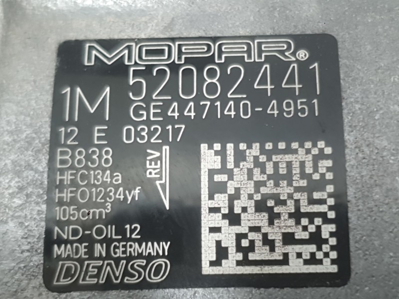 Recambio de compresor aire acondicionado para jeep compass (mp, m6, mv, m7) 1.3 referencia OEM IAM 51936675  